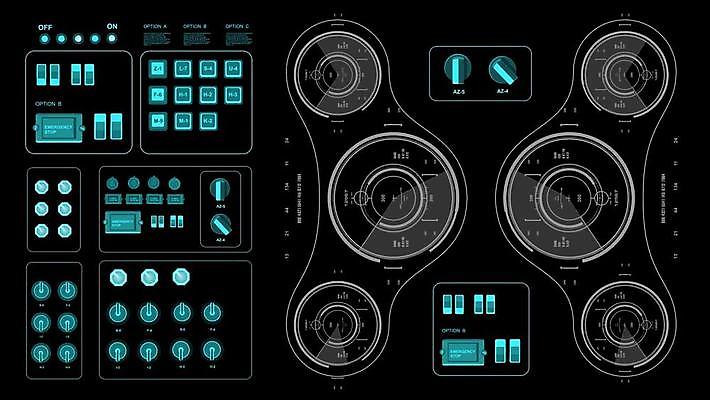 EPS 해외이미지 일러스트 사람없음 디지털 사이버 UI 인터페이스 SF 해외일러스트 파일형식 벡터 이미지허브