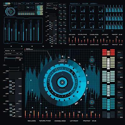 EPS 해외이미지 일러스트 사람없음 디지털 인포그래픽 사이버 UI 인터페이스 SF 해외일러스트 파일형식 벡터 이미지허브