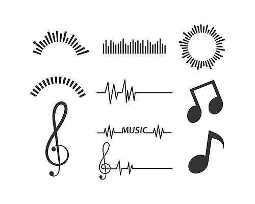 EPS 해외이미지 음악 음표 일러스트 사람없음 소리 볼륨 스테레오 이퀄라이저 사운드웨이브 해외일러스트 기호 문화예술 파일형식 벡터 이미지허브