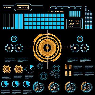 EPS 해외이미지 일러스트 사람없음 디지털 인포그래픽 사이버 UI 인터페이스 SF 해외일러스트 파일형식 벡터 이미지허브