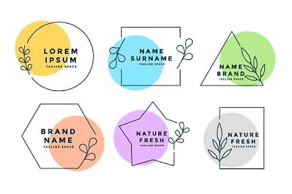 EPS 해외이미지 별 잎 라인일러스트 일러스트 프레임 사람없음 사각형 원형 삼각형 육각형 해외일러스트 자연요소 도형 식물 파일형식 벡터 이미지허브