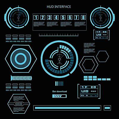 EPS 해외이미지 일러스트 사람없음 디지털 사이버 UI 인터페이스 SF 해외일러스트 파일형식 벡터 이미지허브