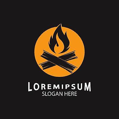 EPS 해외이미지 일러스트 사람없음 뜨거움 원형 장작 모닥불 심볼 엘리먼트 해외일러스트 도형 불 파일형식 벡터 이미지허브