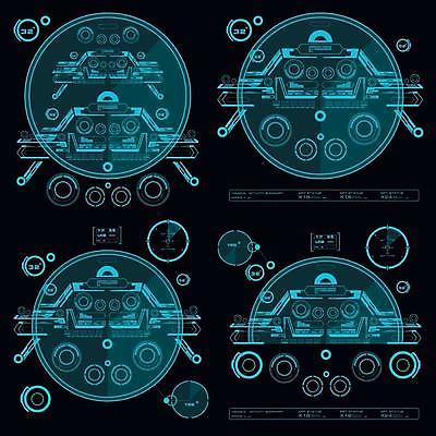 EPS 해외이미지 일러스트 사람없음 디지털 사이버 UI 인터페이스 SF 해외일러스트 파일형식 벡터 이미지허브