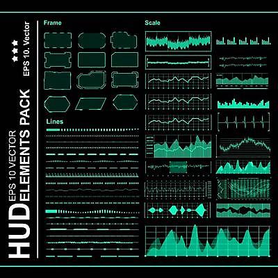 EPS 해외이미지 일러스트 사람없음 디지털 인포그래픽 사이버 UI 인터페이스 SF 해외일러스트 파일형식 벡터 이미지허브