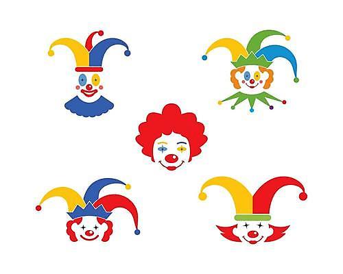 EPS 해외이미지 얼굴 일러스트 사람없음 피에로 서커스 삐에로복장 삐에로분장 해외일러스트 신체부위 파일형식 벡터 이미지허브