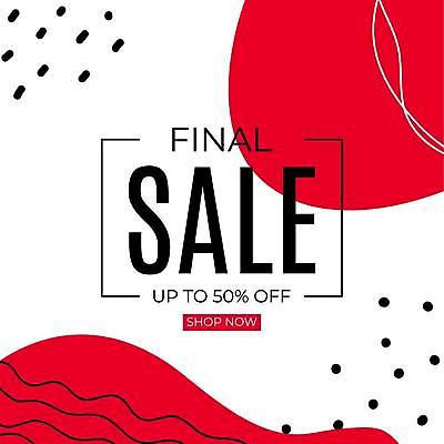 EPS 해외이미지 배너 선 일러스트 타이포그라피 사람없음 빨간색 쇼핑 세일 점 멤피스디자인 해외일러스트 문자 디자인 컬러 파일형식 벡터 이미지허브