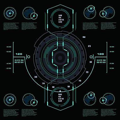EPS 해외이미지 일러스트 사람없음 디지털 사이버 UI 인터페이스 SF 해외일러스트 파일형식 벡터 이미지허브