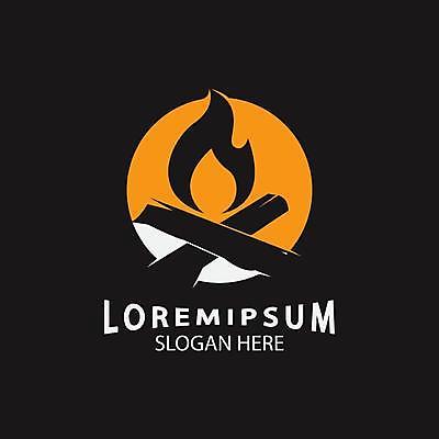 EPS 해외이미지 일러스트 사람없음 뜨거움 원형 장작 모닥불 심볼 엘리먼트 해외일러스트 도형 불 파일형식 벡터 이미지허브