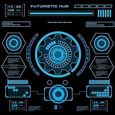 EPS 해외이미지 일러스트 사람없음 디지털 인포그래픽 사이버 UI 인터페이스 SF 해외일러스트 파일형식 벡터 이미지허브