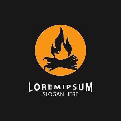 EPS 해외이미지 일러스트 사람없음 뜨거움 원형 장작 모닥불 심볼 엘리먼트 해외일러스트 도형 불 파일형식 벡터 이미지허브