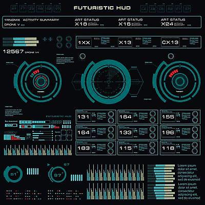 EPS 해외이미지 디자인 백그라운드 컨셉 일러스트 추상 미래 사람없음 그래픽 초록색 숫자 디지털 스크린 정보 원형 사이버 레이아웃 시스템 계기판 인터페이스 가상 인터랙티브 해외일러스트 도형 문자 컬러 무늬 파일형식 벡터 이미지허브