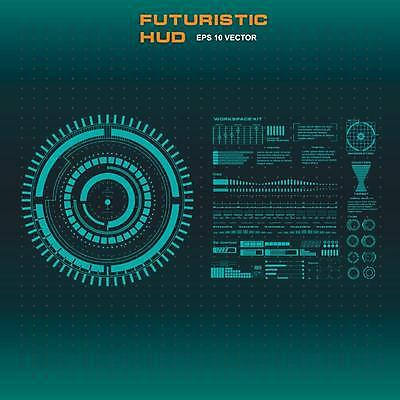 EPS 해외이미지 디자인 백그라운드 컨셉 일러스트 추상 미래 사람없음 그래픽 초록색 디지털 스크린 정보 원형 사이버 레이아웃 시스템 계기판 인터페이스 가상 인터랙티브 해외일러스트 도형 컬러 무늬 파일형식 벡터 이미지허브