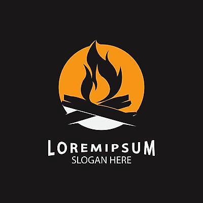 EPS 해외이미지 일러스트 사람없음 뜨거움 원형 장작 모닥불 심볼 엘리먼트 해외일러스트 도형 불 파일형식 벡터 이미지허브