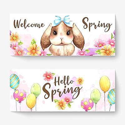 EPS 해외이미지 디자인 배너 리본 꽃다발 일러스트 봄꽃 사람없음 세트 봄 토끼 풍선 레터링 해외일러스트 계절 꽃 포유류 반려동물 파일형식 벡터 이미지허브