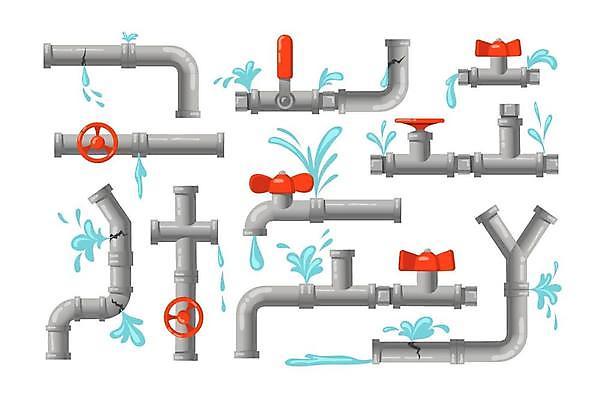 EPS 해외이미지 일러스트 사람없음 물 균열 사건 수도꼭지 파이프라인 해외일러스트 자연요소 모션 파이프_관 파일형식 벡터 이미지허브
