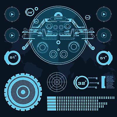 EPS 해외이미지 일러스트 사람없음 디지털 인포그래픽 사이버 UI 인터페이스 SF 해외일러스트 파일형식 벡터 이미지허브