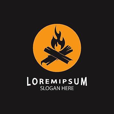 EPS 해외이미지 일러스트 사람없음 뜨거움 원형 장작 모닥불 심볼 엘리먼트 해외일러스트 도형 불 파일형식 벡터 이미지허브