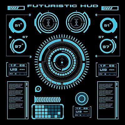 EPS 해외이미지 디자인 백그라운드 컨셉 일러스트 추상 미래 사람없음 그래픽 파란색 디지털 스크린 정보 원형 사이버 레이아웃 시스템 계기판 인터페이스 가상 인터랙티브 해외일러스트 도형 컬러 무늬 파일형식 벡터 이미지허브