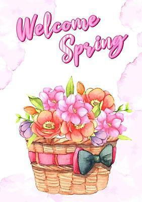 EPS 해외이미지 분홍색 꽃다발 일러스트 봄꽃 사랑 사람없음 바구니 봄 벚꽃 레터링 해외일러스트 계절 꽃 감정 컬러 파일형식 벡터 이미지허브