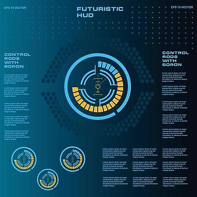 EPS 해외이미지 디자인 백그라운드 컨셉 일러스트 추상 미래 사람없음 그래픽 파란색 노란색 디지털 스크린 정보 원형 사이버 레이아웃 시스템 계기판 인터페이스 가상 인터랙티브 해외일러스트 도형 컬러 무늬 파일형식 벡터 이미지허브