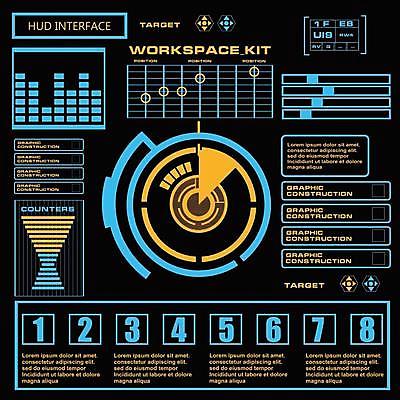 EPS 해외이미지 일러스트 사람없음 디지털 인포그래픽 사이버 UI 인터페이스 SF 해외일러스트 파일형식 벡터 이미지허브