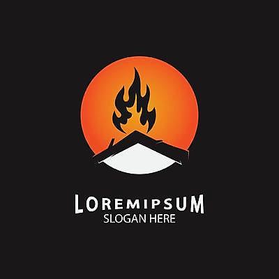 EPS 해외이미지 일러스트 사람없음 뜨거움 원형 장작 모닥불 심볼 엘리먼트 해외일러스트 도형 불 파일형식 벡터 이미지허브