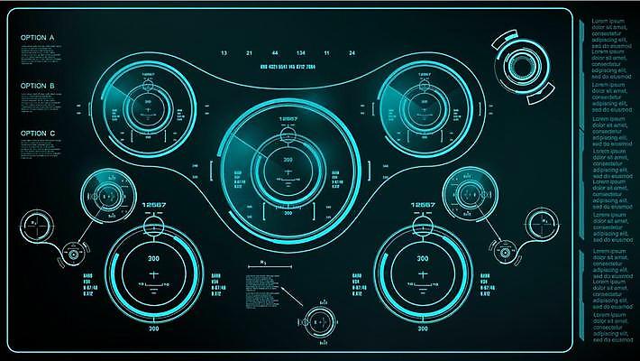 EPS 해외이미지 일러스트 사람없음 디지털 사이버 UI 인터페이스 SF 해외일러스트 파일형식 벡터 이미지허브