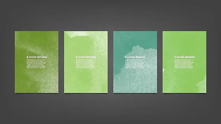 EPS 해외이미지 디자인 배너 백그라운드 일러스트 추상 사람없음 세로 연두색 세트 해외일러스트 무늬 초록색 파일형식 벡터 이미지허브