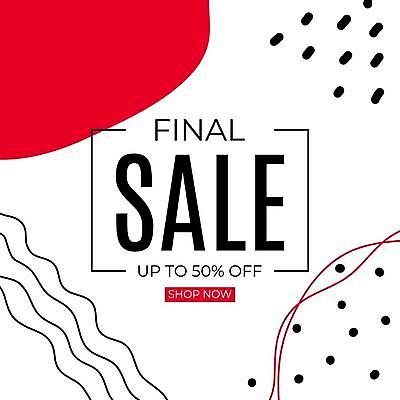 EPS 해외이미지 배너 선 일러스트 타이포그라피 사람없음 빨간색 쇼핑 세일 점 멤피스디자인 해외일러스트 문자 디자인 컬러 파일형식 벡터 이미지허브