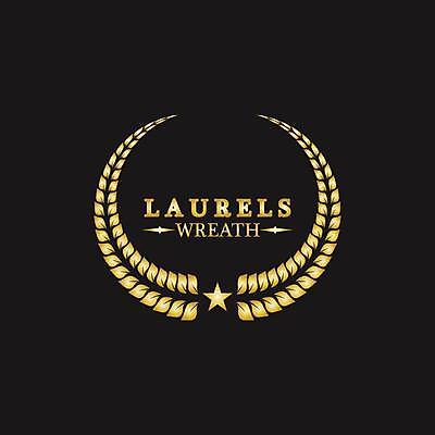 EPS 해외이미지 일러스트 사람없음 검은색 금색 우승 심볼 엘리먼트 월계관 월계수 해외일러스트 컬러 최고 파일형식 벡터 이미지허브