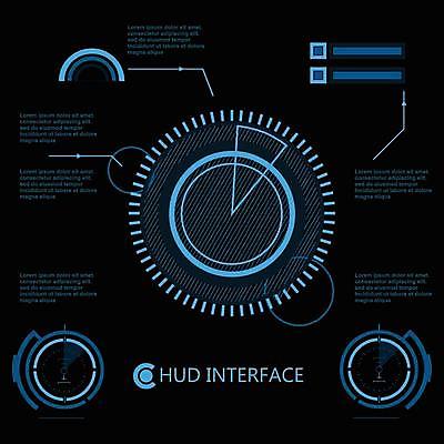 EPS 해외이미지 일러스트 사람없음 디지털 사이버 UI 인터페이스 SF 해외일러스트 파일형식 벡터 이미지허브