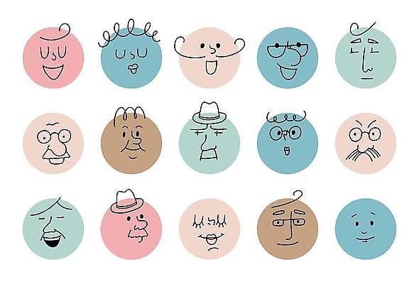 EPS 해외이미지 일러스트 표정 사람없음 세트 다양 만화 코믹 이모티콘 엘리먼트 해외일러스트 다수 파일형식 벡터 이미지허브