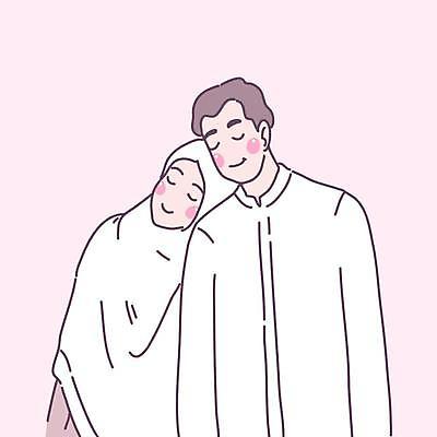 EPS 해외이미지 캐릭터 커플 행복 데이트 일러스트 가족 관계 포옹 함께함 사랑 사람 성인 달콤 이슬람교 만화 해외일러스트 일러캐릭터 감정 종교 컨셉 안기 맛 파일형식 벡터 이미지허브