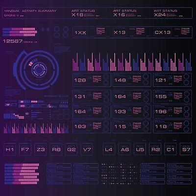 EPS 해외이미지 디자인 백그라운드 컨셉 일러스트 추상 미래 사람없음 그래픽 숫자 디지털 스크린 보라색 정보 원형 사이버 레이아웃 시스템 계기판 인터페이스 가상 인터랙티브 해외일러스트 도형 문자 컬러 무늬 파일형식 벡터 이미지허브
