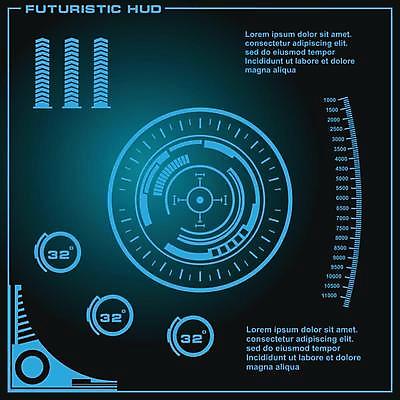 EPS 해외이미지 디자인 백그라운드 컨셉 일러스트 추상 미래 사람없음 그래픽 파란색 디지털 스크린 정보 원형 사이버 레이아웃 시스템 계기판 인터페이스 가상 인터랙티브 해외일러스트 도형 컬러 무늬 파일형식 벡터 이미지허브