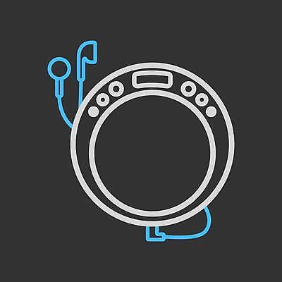 EPS 해외이미지 음악 이어폰 일러스트 사람없음 CD 휴대용 시디플레이어 해외일러스트 음향기기 문화예술 전자제품 오브젝트 파일형식 벡터 이미지허브