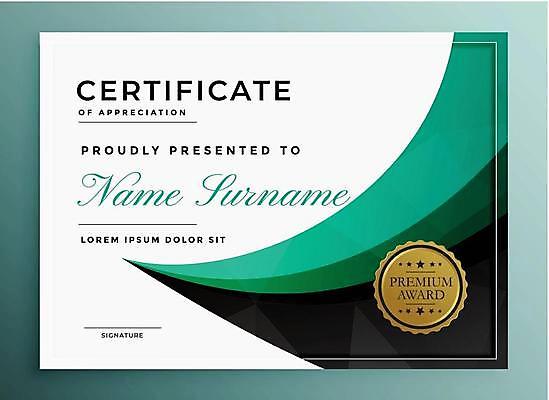 EPS 해외이미지 템플릿 곡선 일러스트 비즈니스 사람없음 초록색 흰색 모던 심플 증명서 해외일러스트 선 컬러 파일형식 벡터 이미지허브