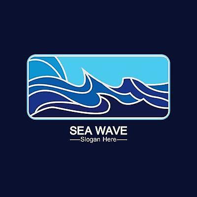 EPS 해외이미지 디자인 파도 일러스트 사람없음 파란색 심볼 해외일러스트 바다 컬러 파일형식 벡터 이미지허브