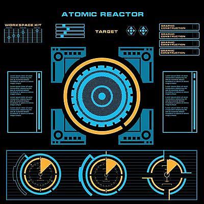 EPS 해외이미지 디자인 백그라운드 컨셉 일러스트 추상 미래 사람없음 그래픽 파란색 노란색 디지털 스크린 정보 원형 사이버 레이아웃 시스템 계기판 인터페이스 가상 인터랙티브 해외일러스트 도형 컬러 무늬 파일형식 벡터 이미지허브