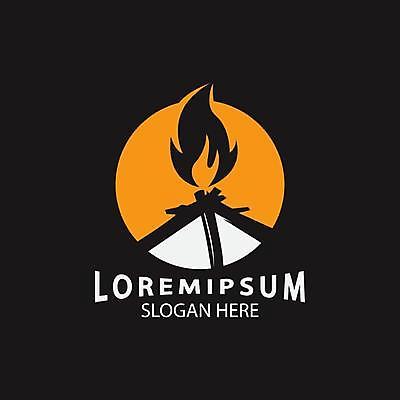 EPS 해외이미지 일러스트 사람없음 뜨거움 원형 장작 모닥불 심볼 엘리먼트 해외일러스트 도형 불 파일형식 벡터 이미지허브