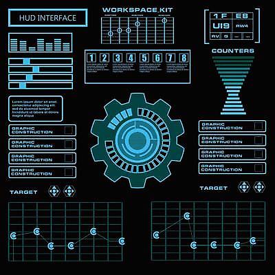 EPS 해외이미지 일러스트 사람없음 디지털 사이버 UI 인터페이스 SF 해외일러스트 파일형식 벡터 이미지허브