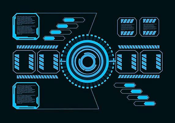 EPS 해외이미지 일러스트 사람없음 디지털 사이버 UI 인터페이스 SF 해외일러스트 파일형식 벡터 이미지허브