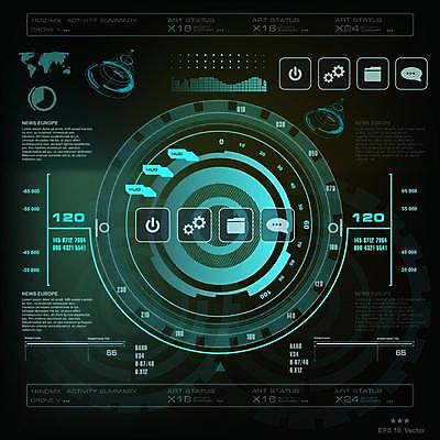 EPS 해외이미지 일러스트 사람없음 디지털 사이버 UI 인터페이스 SF 해외일러스트 파일형식 벡터 이미지허브