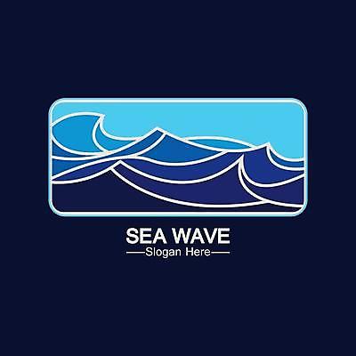 EPS 해외이미지 디자인 파도 일러스트 사람없음 파란색 심볼 해외일러스트 바다 컬러 파일형식 벡터 이미지허브