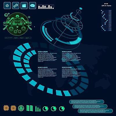 EPS 해외이미지 디자인 백그라운드 컨셉 일러스트 추상 미래 사람없음 그래픽 파란색 디지털 자료 웹 원형 연결 사이버 레이아웃 UI 계기판 엘리먼트 인터페이스 가상 해외일러스트 도형 컬러 무늬 인터넷 파일형식 벡터 이미지허브