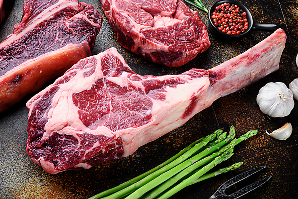 포토 JPG 해외이미지 채소 뼈 생고기 스테이크 근접촬영 사람없음 아스파라거스 특수부위 토마호크 해외포토 뷰포인트 서양음식 육류 부위 파일형식 이미지허브