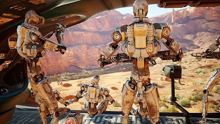 JPG 해외이미지 주간 들기 사람없음 야외 3D 사막 총 우주선 디지털합성 전쟁 전투로봇 SF 해외포토 포토 자연요소 무기 모션 우주 로봇 파일형식 이미지허브