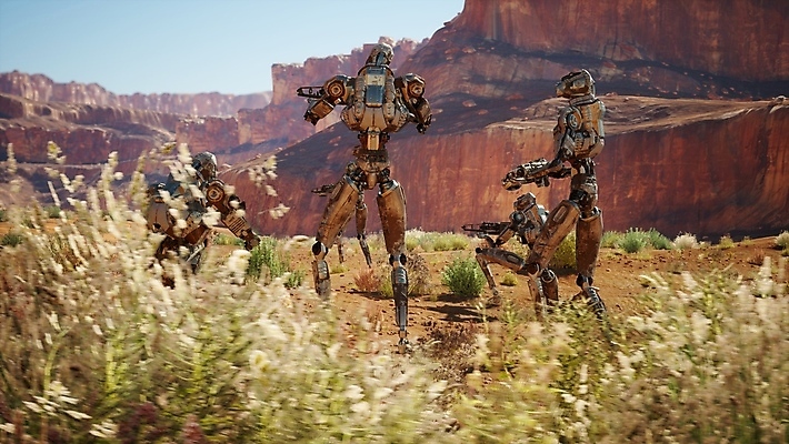 JPG 해외이미지 주간 들기 사람없음 야외 3D 사막 총 우주선 디지털합성 전쟁 전투로봇 SF 해외포토 포토 자연요소 무기 모션 우주 로봇 파일형식 이미지허브