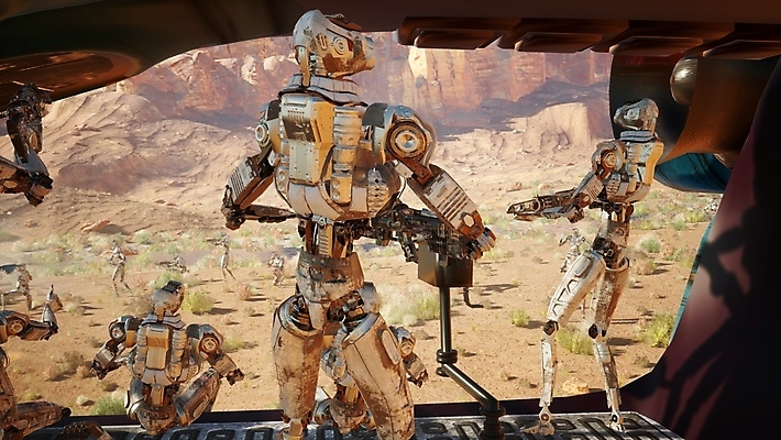 JPG 해외이미지 주간 들기 사람없음 야외 3D 사막 총 우주선 디지털합성 전쟁 전투로봇 SF 해외포토 포토 자연요소 무기 모션 우주 로봇 파일형식 이미지허브